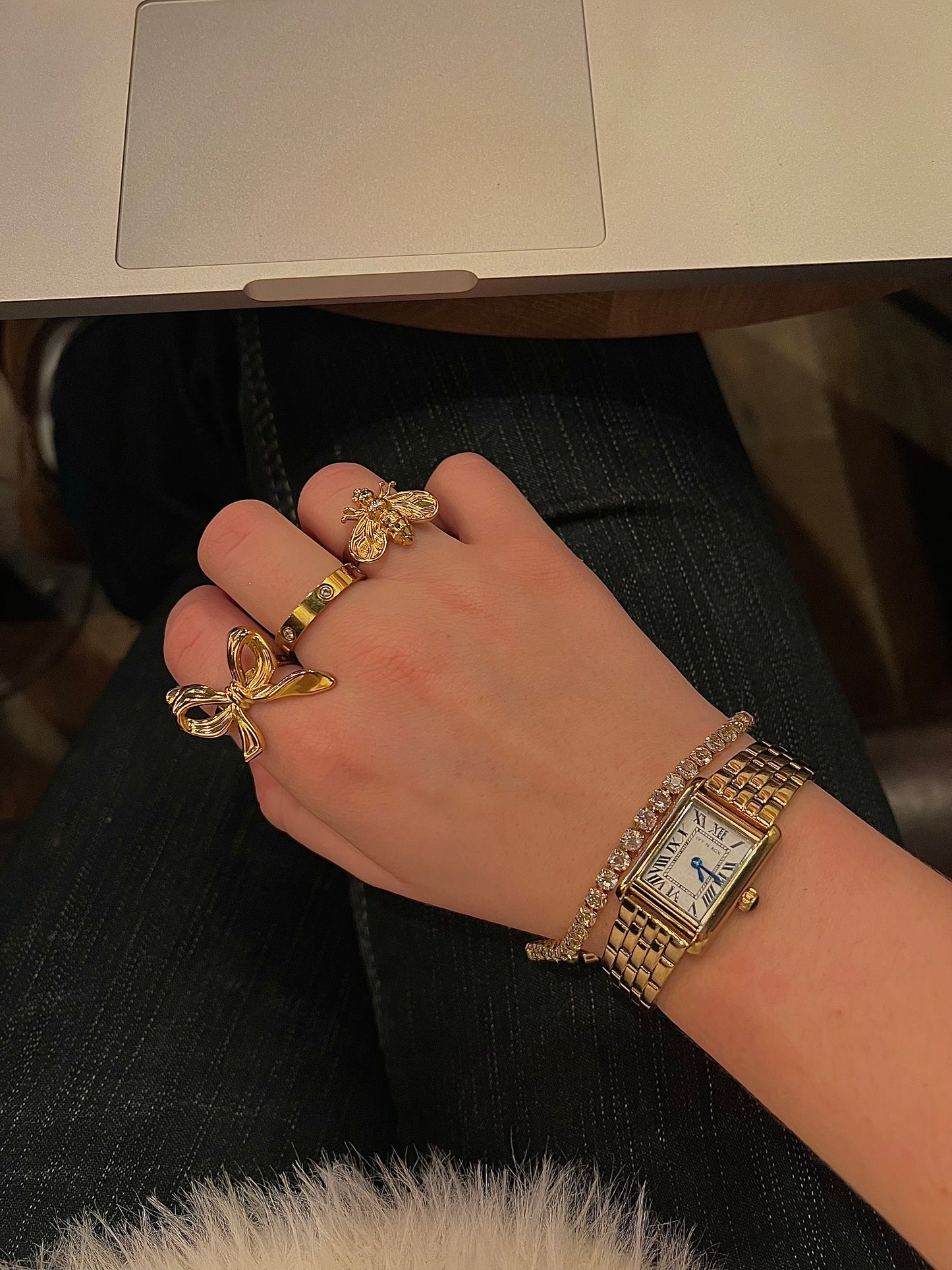 TENNIS BRACELET - GOLD PLATED (6-12 dagars leverans)