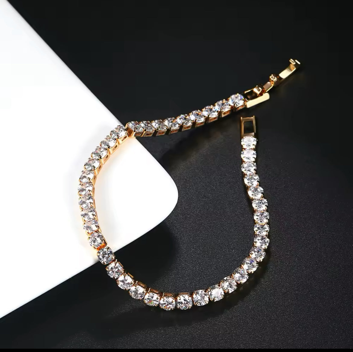 TENNIS BRACELET - GOLD PLATED (6-12 dagars leverans)