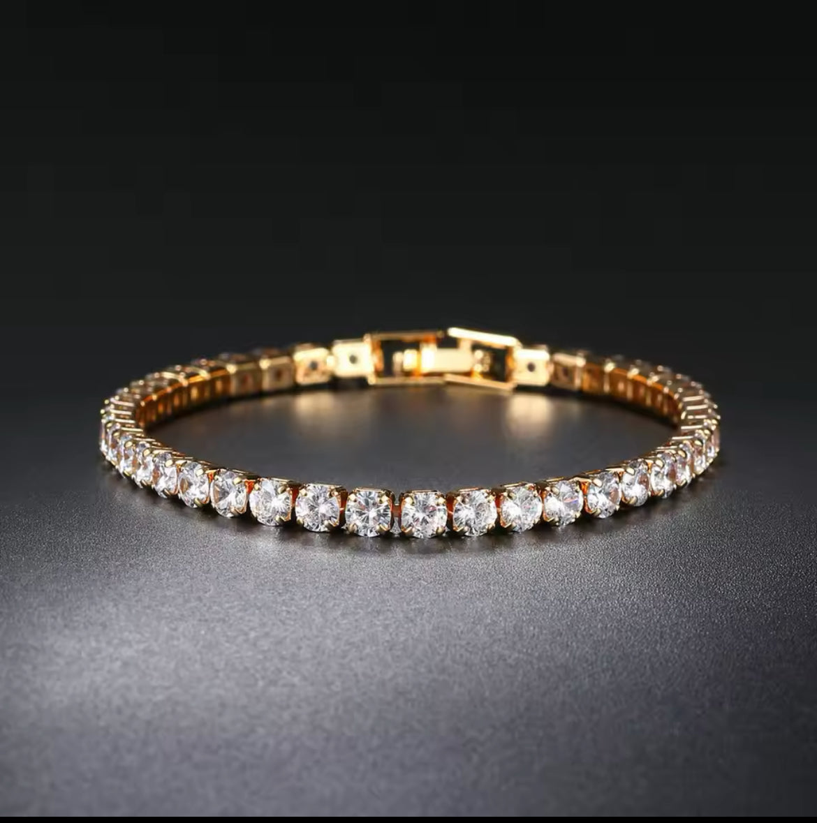 TENNIS BRACELET - GOLD PLATED (6-12 dagars leverans)