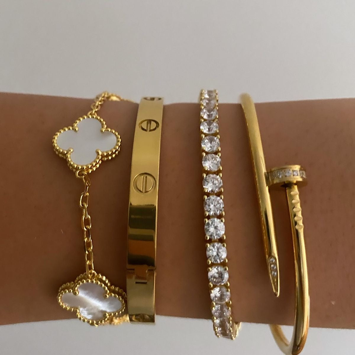 TENNIS BRACELET - GOLD PLATED (6-12 dagars leverans)